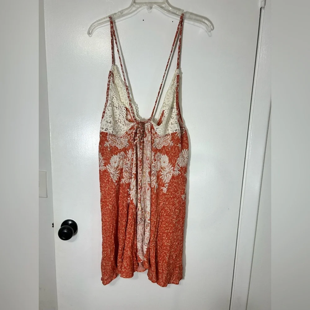 Free People Intimately Free Floral Morning Sun Lace-Trim Slip Mini Dress Size S - Picture 7 of 13